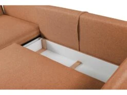 Canapé D'angle Convertible En Tissu Orange LAZARE De PASCAL MORABITO - Angle Gauche -Deco.fr Soldes Boutique canape 487405