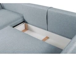 Canapé D'angle Convertible En Tissu Gris Bleuté LAZARE De PASCAL MORABITO - Angle Gauche -Deco.fr Soldes Boutique canape 487443