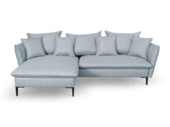 Canapé D'angle Convertible En Tissu Gris Bleuté LAZARE De PASCAL MORABITO - Angle Gauche -Deco.fr Soldes Boutique canape 487449