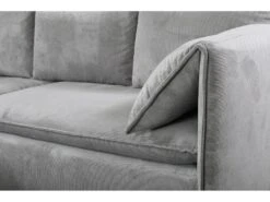 Canapé D'angle Convertible En Velours Côtelé Gris TEODORA De PASCAL MORABITO - Angle Gauche -Deco.fr Soldes Boutique canape 488037