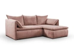 Canapé D'angle Convertible En Velours Côtelé Rose TEODORA De PASCAL MORABITO - Angle Droit 9 Canapé D'angle Convertible En Velours Côtelé Rose TEODORA De PASCAL MORABITO - Angle Droit -Deco.fr Soldes Boutique canape 488045