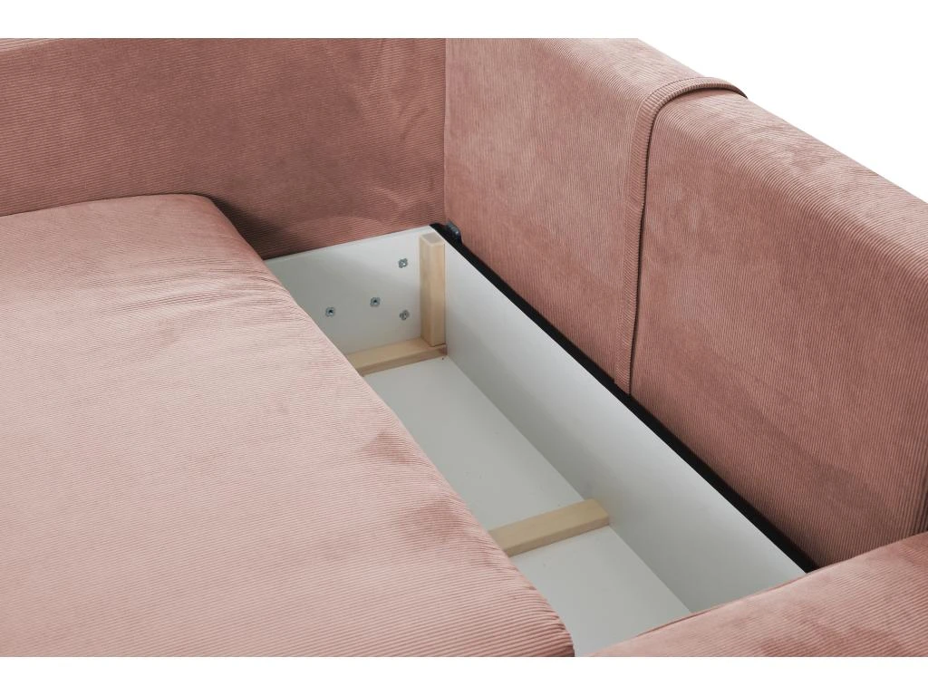 Canapé D'angle Convertible En Velours Côtelé Rose TEODORA De PASCAL MORABITO - Angle Droit 6 Canapé D'angle Convertible En Velours Côtelé Rose TEODORA De PASCAL MORABITO - Angle Droit – Image 6