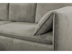 Canapé D'angle Convertible En Velours Côtelé Taupe TEODORA De PASCAL MORABITO - Angle Gauche -Deco.fr Soldes Boutique canape 488083