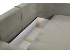 Canapé D'angle Convertible En Velours Côtelé Taupe TEODORA De PASCAL MORABITO - Angle Gauche -Deco.fr Soldes Boutique canape 488085