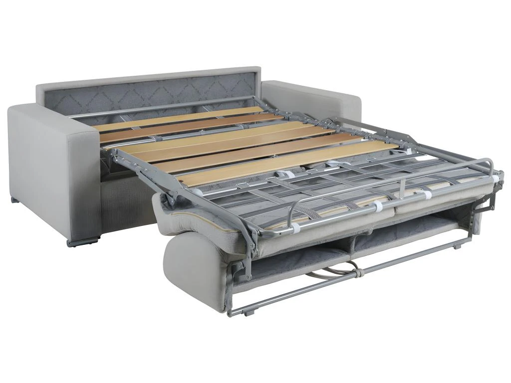 Canapé 2 Places Convertible Express En Tissu CALITO - Bleu - Couchage Lattes Larges 120 Cm - Matelas 18 Cm Avec Mémoire De Forme DUNLOPILLO 5 Canapé 2 Places Convertible Express En Tissu CALITO - Bleu - Couchage Lattes Larges 120 Cm - Matelas 18 Cm Avec Mémoire De Forme DUNLOPILLO – Image 5