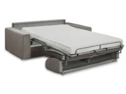 Canapé 4 Places Convertible Express En Velours CALITO - Anthracite - Couchage 160 Cm - Matelas 14 Cm -Deco.fr Soldes Boutique canape 490509