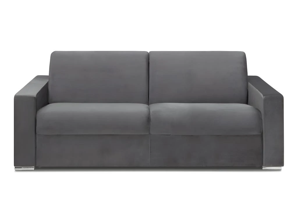Canapé 4 Places Convertible Express En Velours CALITO - Anthracite - Couchage Lattes Larges 160 Cm - Matelas 14 Cm Avec Mémoire De Forme DUNLOPILLO 3 Canapé 4 Places Convertible Express En Velours CALITO - Anthracite - Couchage Lattes Larges 160 Cm - Matelas 14 Cm Avec Mémoire De Forme DUNLOPILLO – Image 3
