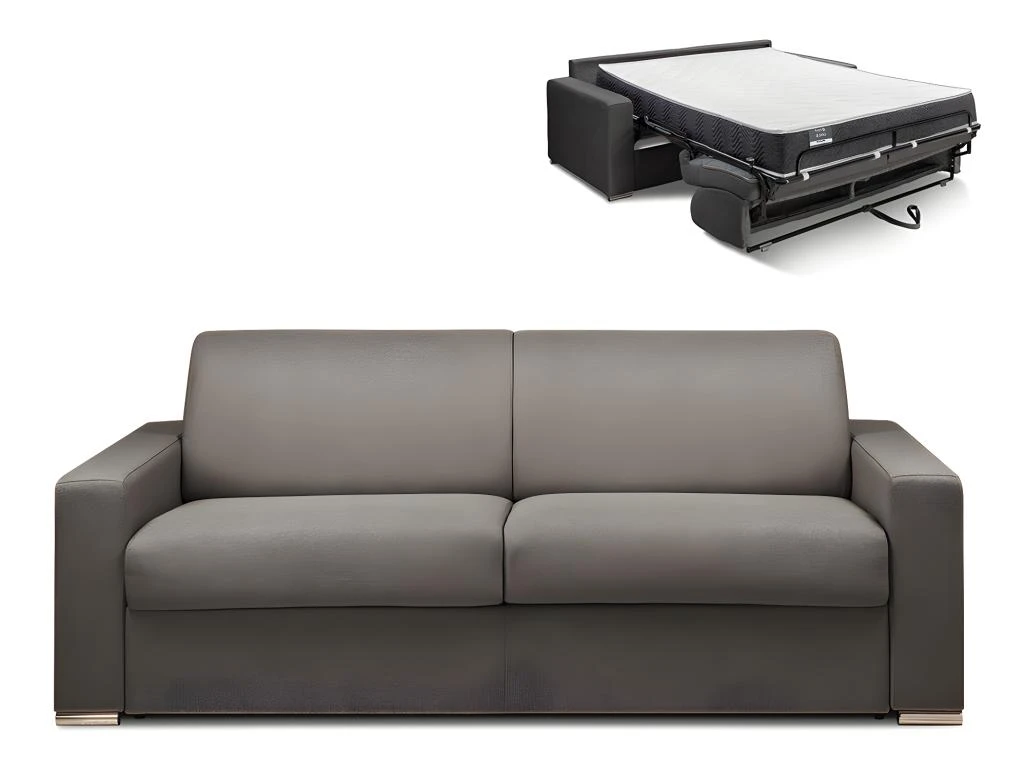 Canapé 4 Places Convertible Express En Tissu CALITO - Anthracite - Couchage Lattes Larges 160 Cm - Matelas 22 Cm Avec Mémoire De Forme DUNLOPILLO 2 Canapé 4 Places Convertible Express En Tissu CALITO - Anthracite - Couchage Lattes Larges 160 Cm - Matelas 22 Cm Avec Mémoire De Forme DUNLOPILLO – Image 2