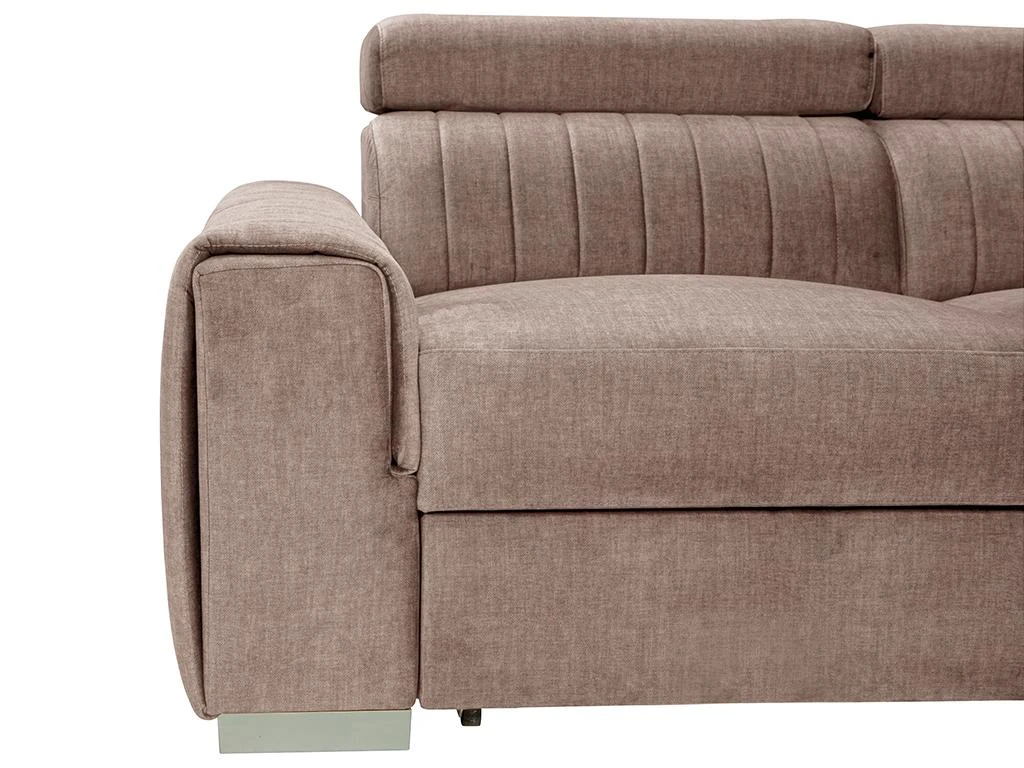 Canapé D'angle Droit Convertible En Tissu Taupe LARICA De PASCAL MORABITO 5 Canapé D'angle Droit Convertible En Tissu Taupe LARICA De PASCAL MORABITO – Image 5