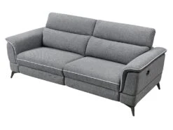 Canapé 3 Places Relax électrique En Tissu Gris MACARI 19 Canapé 3 Places Relax électrique En Tissu Gris MACARI -Deco.fr Soldes Boutique canape 496097