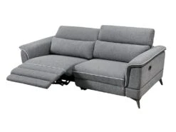 Canapé 3 Places Relax électrique En Tissu Gris MACARI 13 Canapé 3 Places Relax électrique En Tissu Gris MACARI -Deco.fr Soldes Boutique canape 496111
