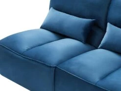 Canapé D'angle Relax électrique Modulable En Velours Bleu Canard JUDIE -Deco.fr Soldes Boutique canape 496605