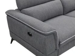 Canapé D'angle Droit Relax électrique En Tissu Gris COPOLI 13 Canapé D'angle Droit Relax électrique En Tissu Gris COPOLI -Deco.fr Soldes Boutique canape 497549