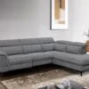 Canapé D'angle Droit Relax électrique En Tissu Gris COPOLI -Deco.fr Soldes Boutique canape 497557
