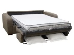 Canapé 3 Places Convertible Express En Tissu Vert Olive - Matelas 14cm - Couchage 140cm - BEVIS -Deco.fr Soldes Boutique canape 500111