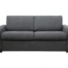 Canapé 3 Places Convertible Express En Tissu Gris Anthracite - Matelas 18cm - Couchage 140cm - BEVIS