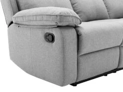 Canapé 3 Places Relax En Tissu Gris Clair LANA 18 Canapé 3 Places Relax En Tissu Gris Clair LANA -Deco.fr Soldes Boutique canape 501581