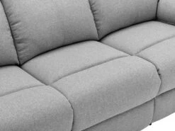 Canapé 3 Places Relax En Tissu Gris Clair LANA 16 Canapé 3 Places Relax En Tissu Gris Clair LANA -Deco.fr Soldes Boutique canape 501583