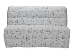 Canapé Convertible BZ COWBOY II 100% Coton Blanc Et Gris - Imprimé LOSANGE -Deco.fr Soldes Boutique canape 508233