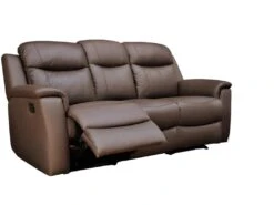 Canapé 3 Places Relax EVASION En Cuir - Marron -Deco.fr Soldes Boutique canape 6614