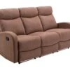 Canapé 3 Places Relax En Tissu Marron EVELYN -Deco.fr Soldes Boutique canape 7026251