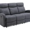 Canapé 3 Places Relax En Tissu Gris EVELYN -Deco.fr Soldes Boutique canape 7026279