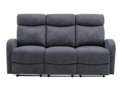 Canapé 3 Places Relax En Tissu Gris EVELYN -Deco.fr Soldes Boutique canape 7026287