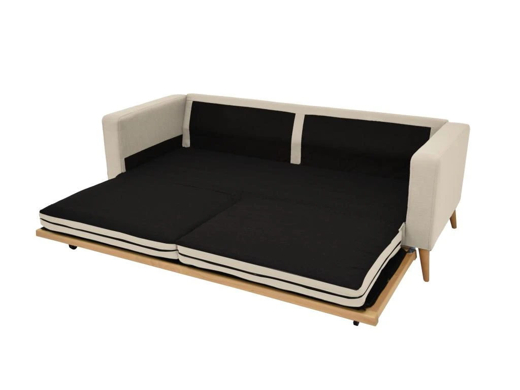 Canapé 3 Places Convertible En Tissu Crème KENZA 5 Canapé 3 Places Convertible En Tissu Crème KENZA – Image 5