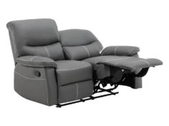 Canapé 2 Places Relax En Simili Gris CANBY -Deco.fr Soldes Boutique canape 7256839