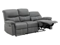 Canapé 3 Places Relax En Simili Gris CANBY -Deco.fr Soldes Boutique canape 7256855