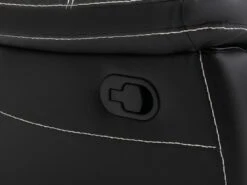 Grand Canapé D'angle Relax En Simili Noir CANBY 14 Grand Canapé D'angle Relax En Simili Noir CANBY -Deco.fr Soldes Boutique canape 8063341