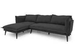 Canapé D'angle Gauche En Tissu Noir OCTAVIE 8 Canapé D'angle Gauche En Tissu Noir OCTAVIE -Deco.fr Soldes Boutique canape 8492659