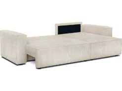 Canapé D'angle Convertible Réversible 4 Places Avec Coffre De Rangement En Velours Côtelé Beige - Livia 8 Canapé D'angle Convertible Réversible 4 Places Avec Coffre De Rangement En Velours Côtelé Beige - Livia -Deco.fr Soldes Boutique canape 8908821