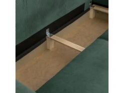 Canapé Convertible 3 Places Avec Coffre De Rangement En Velours Fines Côtes Vert - Harper -Deco.fr Soldes Boutique canape 8909287