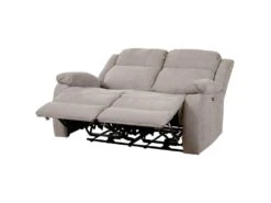 LORYS - Canapé Relax Electrique 2 Places Tissu Gris Clair -Deco.fr Soldes Boutique canape 8914465