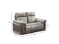 Canapé Relaxation 2 Places Motorisé En Tissu Bicolore Beige - CLARA 9 Canapé Relaxation 2 Places Motorisé En Tissu Bicolore Beige - CLARA -Deco.fr Soldes Boutique canape 8914603