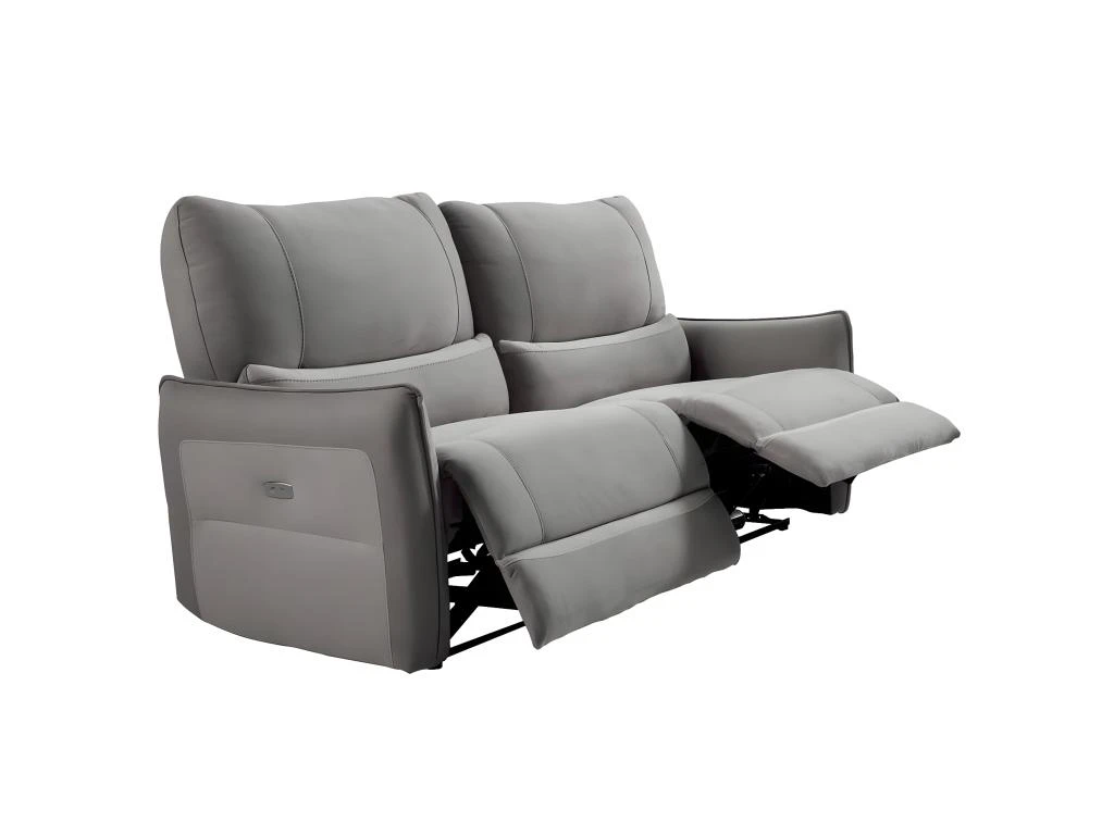 MARBELLA - Canapé Relax Electrique 3 Places Gris 2 MARBELLA - Canapé Relax Electrique 3 Places Gris – Image 2