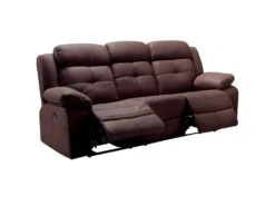 FABARES - Canapé Relax Electrique 3 Places Chocolat