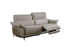 OSTRAVA - Canapé Relax Electrique 3 Places Tissu Beige -Deco.fr Soldes Boutique canape 9170895