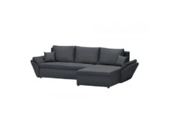 Canapé D'angle Réversible Et Convertible HELIX, Couleur Gris Foncé, 4 Places Avec Coffre De Rangement -Deco.fr Soldes Boutique canape 9479631