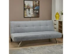 Banquette Canapé Convertible 3 Places Gris Clair - SOLVEIG I