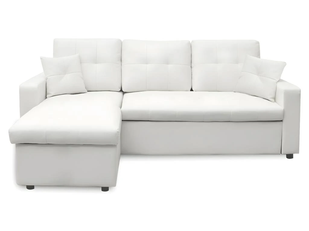 Canapé D'angle Convertible Cuero Blanc 4 Canapé D'angle Convertible Cuero Blanc – Image 4