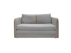 Canapé Déplimousse Convertible 120x190cm En Tissu Gris - ENZIO -Deco.fr Soldes Boutique canape 9482547