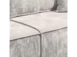 Canapé Convertible 4 Places Avec Coffre Isaac Velours Côtelé Blanc Cassé -Deco.fr Soldes Boutique canape 9484943