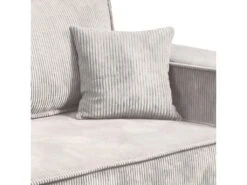 Canapé Convertible 4 Places Avec Coffre Isaac Velours Côtelé Blanc Cassé -Deco.fr Soldes Boutique canape 9484945