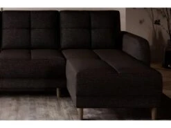 Canapé D'angle Convertible En Tissu Luxe, Rangement - Chocolat, Angle Droit (vu De Face), ROXANE -Deco.fr Soldes Boutique canape 9993011