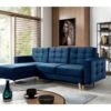 Canapé D'angle Convertible ASSIA VELOURS - En Tissu De Qualité 5 Places, Bleu Foncé, Angle Gauche (vu De Face) 11 Canapé D'angle Convertible ASSIA VELOURS - En Tissu De Qualité 5 Places, Bleu Foncé, Angle Gauche (vu De Face) -Deco.fr Soldes Boutique canape 9993801