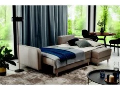 Canapé D'angle Convertible En Tissu Velours Luxe, Rangement - Gris, Angle Droit(vu De Face), ROXANE VELOURS -Deco.fr Soldes Boutique canape 9994119