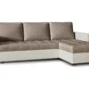 Canapé D'angle Convertible En Tissu Luxe Marron Et Simili Cuir Beige, 5 Places, Avec Coffre, Angle Droit (vu De Face), NESTOR 17 Canapé D'angle Convertible En Tissu Luxe Marron Et Simili Cuir Beige, 5 Places, Avec Coffre, Angle Droit (vu De Face), NESTOR -Deco.fr Soldes Boutique canape 9995399