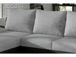 Canapé D'angle Convertible - En Tissu Gris Et Simili Noir, Angle Gauche (vu De Face) - LUCAS 8 Canapé D'angle Convertible - En Tissu Gris Et Simili Noir, Angle Gauche (vu De Face) - LUCAS -Deco.fr Soldes Boutique canape 9996045